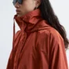Parka technique à capuche en nylon