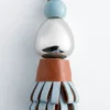 Pendentif en cuir à pompon