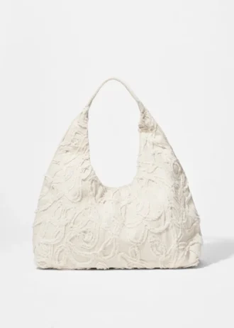 Petit sac cabas en denim avec appliqués