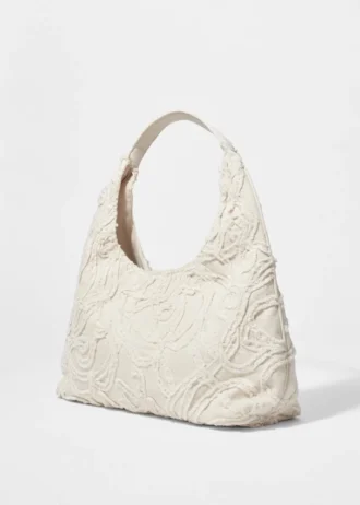 Petit sac cabas en denim avec appliqués
