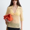 Polo en maille ajourée