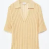 Polo en maille ajourée