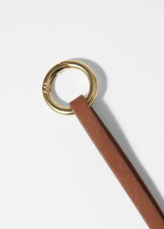 Porte-clés en cuir en forme de croissant
