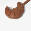 Porte-clés en cuir en forme de croissant