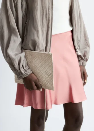 Portefeuille en cuir tressé