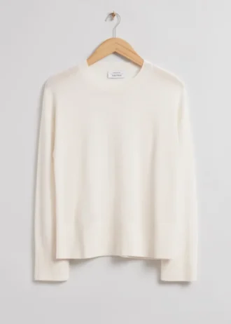Pull à col rond et coupe droite