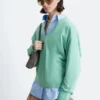 Pull en laine mérinos à col en V