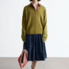Pull en laine mérinos à col en V