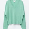Pull en laine mérinos à col en V