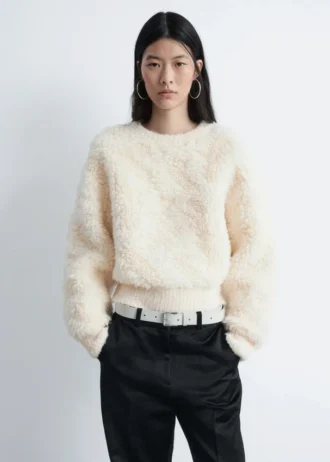 Pull en maille bouclée