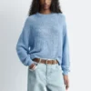 Pull en maille de soie et coton