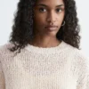 Pull en maille de soie et coton