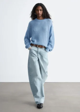 Pull en maille de soie et coton