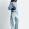 Pull en maille de soie et coton