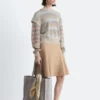 Pull en maille à empiècements rayés