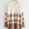 Pull en maille à motif argyle
