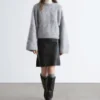 Pull en maille torsadée mélange mohair