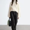 Pull en maille torsadée mélange mohair
