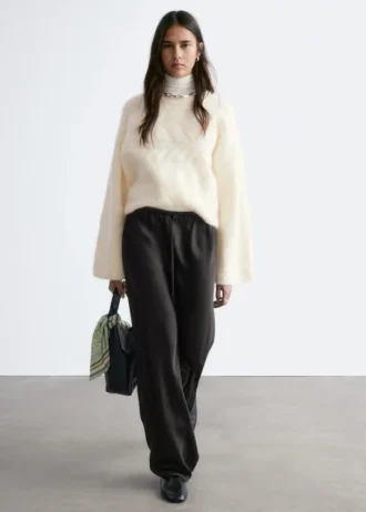 Pull en maille torsadée mélange mohair