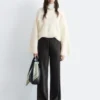 Pull en maille torsadée mélange mohair