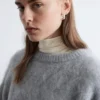 Pull en maille torsadée mélange mohair