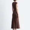 Robe longue ajustée en satin