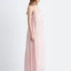 Robe longue à bretelles brodées