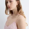 Robe longue à bretelles brodées