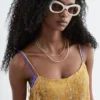 Robe longue à corsage plissé