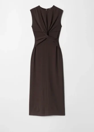 Robe longue à détail torsadé