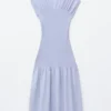 Robe longue à empiècements