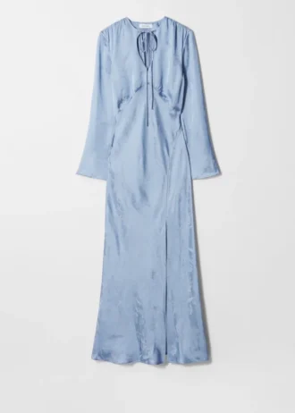 Robe longue en jacquard