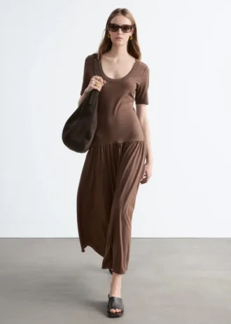 Robe longue en jersey