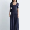 Robe longue en jersey