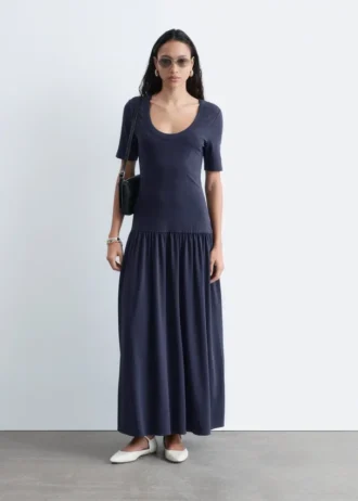 Robe longue en jersey
