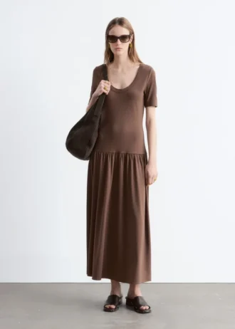 Robe longue en jersey
