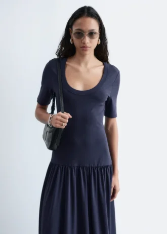 Robe longue en jersey