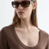 Lunettes de soleil à monture ovale