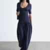 Robe longue en jersey
