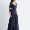 Robe longue en jersey