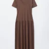 Robe longue en jersey