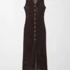 Robe longue en maille ajourée