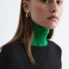 Robe longue en maille côtelée