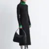 Robe longue en maille côtelée
