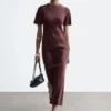 Robe longue en viscose à motif cachemire