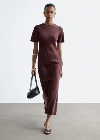 Robe longue en viscose à motif cachemire