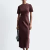Robe longue en viscose à motif cachemire