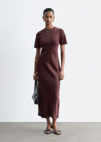 Robe longue en viscose à motif cachemire