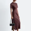 Robe longue en viscose à motif cachemire