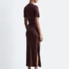 Robe longue en viscose à motif cachemire